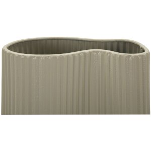 Vaso "Frankfurt" di Mauro Ferretti 21x12x36 cm Bianco Ferro Superficie ondulata opaca