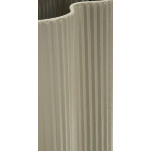 Vaso "Frankfurt" di Mauro Ferretti 21x12x36 cm Bianco Ferro Superficie ondulata opaca