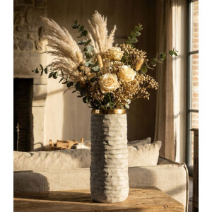 Mauro Ferretti Vase "Lima Open" Ø14x31,5 cm Grau