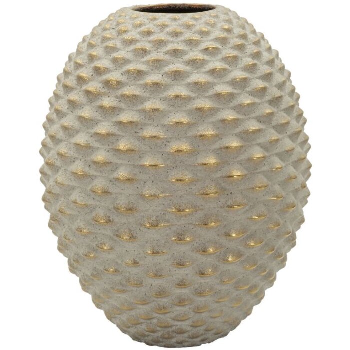 Vaso "Pepipas Ball" Mauro Ferretti Ø29,5x36 cm Grigio/Gold
