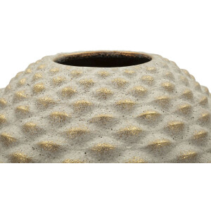 Vaso "Pepipas Ball" Mauro Ferretti Ø29,5x36 cm Grigio/Gold