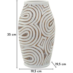 Vaso "Oblix" Mauro Ferretti Ø19,5x35 cm bianco opaco