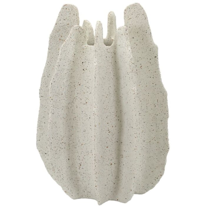 Vaso "Ester" di Mauro Ferretti Ø26x40 cm, Polyresin, colore Natur/Creme con superficie granulata