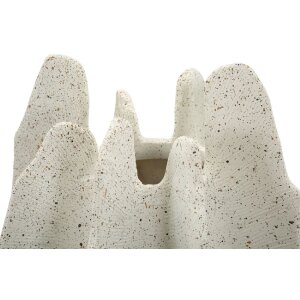 Vaso "Ester" di Mauro Ferretti Ø26x40 cm, Polyresin, colore Natur/Creme con superficie granulata