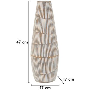 Vaso "Hanoi" Mauro Ferretti Ø17x47 cm bianco opaco