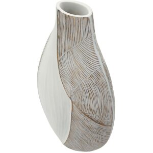 Vaso "Ho Chi Minh" di Mauro Ferretti 29,5x13,5x50 cm bianco opaco