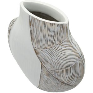 Vaso "Ho Chi Minh" di Mauro Ferretti 35x13,5x37,5 cm bianco opaco