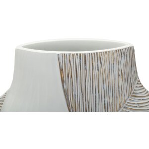 Vaso "Ho Chi Minh" di Mauro Ferretti 35x13,5x37,5 cm bianco opaco