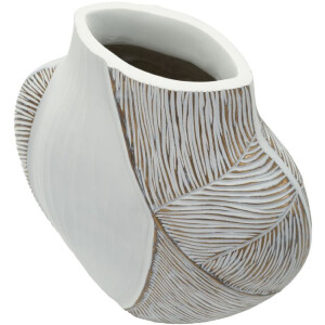 Vaso "Ho Chi Minh" di Mauro Ferretti 27x11,5x31 cm bianco opaco