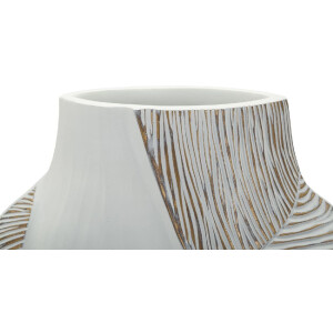 Vaso "Ho Chi Minh" di Mauro Ferretti 27x11,5x31 cm bianco opaco