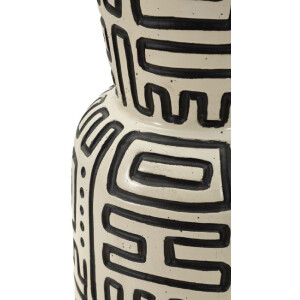 Vaso "Nairobi" Mauro Ferretti Ø16x86 cm Bianco/Nero