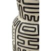 Vaso "Nairobi" Mauro Ferretti Ø16x86 cm Bianco/Nero