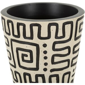 Vaso "Nairobi" Mauro Ferretti Ø15,5x65 cm Bianco/Nero