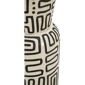 Vaso "Nairobi" Mauro Ferretti Ø15,5x65 cm Bianco/Nero