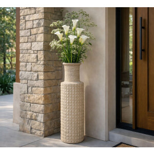 Vaso da esterno Mauro Ferretti "Sand" Ø24,5x97 cm Beige