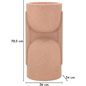 Supporto per vaso da giardino Mauro Ferretti "Nui" 36x34x70,5 cm Rosso