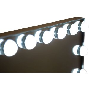 Specchio da tavolo Mauro Ferretti HOLLYWOOD LED 55x14x43 cm Bianco