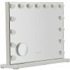 Specchio da tavolo Mauro Ferretti HOLLYWOOD LED 55x14x43 cm Bianco
