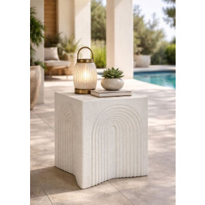 Mauro Ferretti Beistelltisch ARC Creme 40.5x40.5x50.5cm