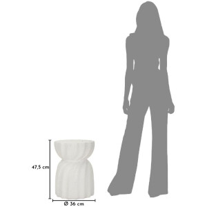 Mauro Ferretti Beistelltisch TWISTY Ø36x47,5 cm Creme