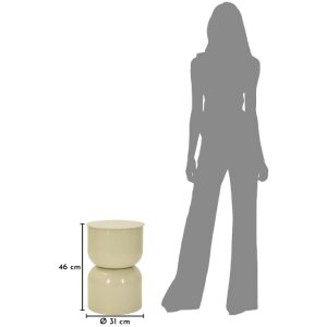 Mauro Ferretti Beistelltisch OYI Ø31x46 cm Creme