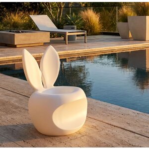 Sedile Bunny Mauro Ferretti 57x55x79 cm Bianco (altezza seduta 39 cm)