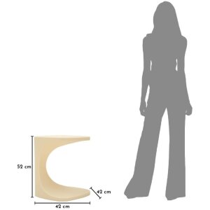 Mauro Ferretti Beistelltisch Ibiza Weiß 42x42x52 cm Kunststoff