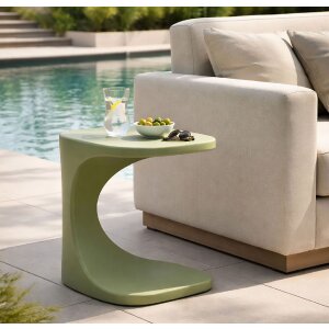 Tavolino laterale Mauro Ferretti Ibiza Verde 42x42x52 cm plastica