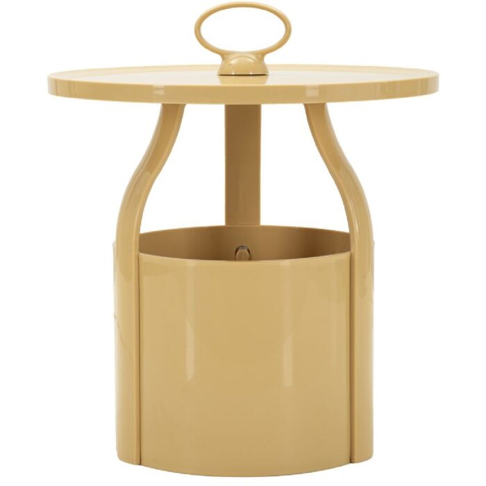 Tavolino da terra Mauro Ferretti Iris Creme Ø 44x43 cm in plastica