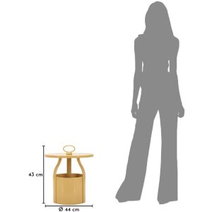 Tavolino da terra Mauro Ferretti Iris Creme Ø 44x43 cm in plastica