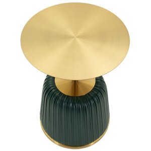 Tavolino da terra Mauro Ferretti Egle Verde/Gold Ø 40x55 cm