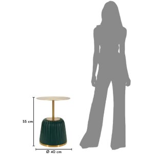 Tavolino da terra Mauro Ferretti Egle Verde/Gold Ø 40x55 cm
