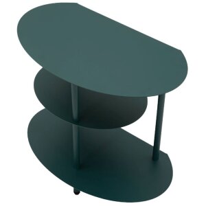 Comodino da notte Mauro Ferretti Saturn Ottanio 49,5x27,5x49,5 cm Metallo