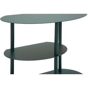 Comodino da notte Mauro Ferretti Saturn Ottanio 49,5x27,5x49,5 cm Metallo