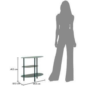 Comodino da notte Mauro Ferretti Saturn Ottanio 49,5x27,5x49,5 cm Metallo