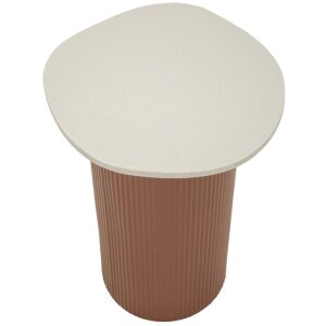 Tavolo da accanto Mauro Ferretti Frankfurt Marble 35x37x53 cm Rosso Bianco