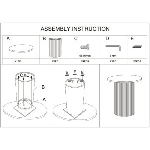 Mauro Ferretti Beistelltisch Frankfurt Marble 40x42x45 cm Grün Weiß