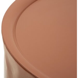 Set di 2 tavolini da salotto Mauro Ferretti Norimberga Metallo Rosso e Bianco Ø 62x30 cm e Ø 51x26 cm