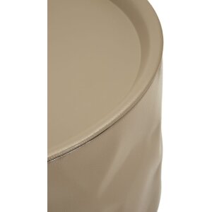 Set di 2 tavolini da salotto Mauro Ferretti Norimberga Metallo Rosso e Bianco Ø 62x30 cm e Ø 51x26 cm