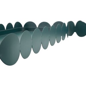 Set di due vassoi Saturno Ottanio Mauro Ferretti rettangolari in metallo 40x16,5x4,5 cm e 29x12x4,5 cm