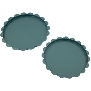 Set di due piatti rotondi Mauro Ferretti Saturno Ottanio Ø33/27,5 cm Metallo