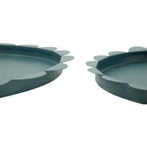 Set di due piatti rotondi Mauro Ferretti Saturno Ottanio Ø33/27,5 cm Metallo