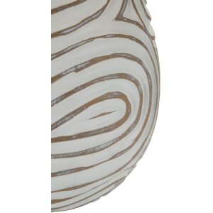 Lampada da tavolo Mauro Ferretti Oblix Ø35x55 cm in polyresin, ferro e tessuto, multicolore