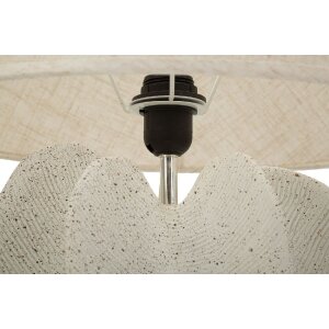 Lampada da tavolo Mauro Ferretti Ester Ø40x63 cm Ivory Polyresin Ferro Tessuto