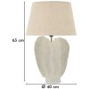 Lampada da tavolo Mauro Ferretti Ester Ø40x63 cm Ivory Polyresin Ferro Tessuto