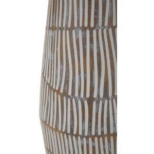 Lampada da tavolo Mauro Ferretti Hanoi Ø35x69,5 cm in polyresin, ferro e tessuto