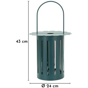 Lanterna Saturno Ottanio Mauro Ferretti Ø24x43 cm Metallo Vetro