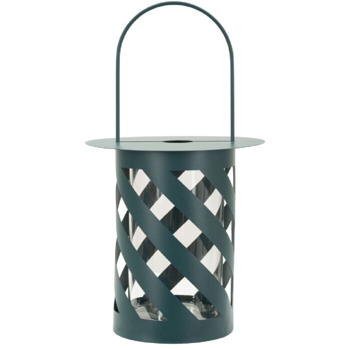 Lanterna Saturno Ottanio Twist di Mauro Ferretti Ø23x43 cm Metallo Vetro