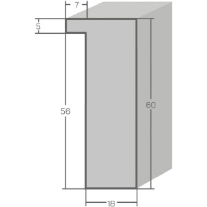 Cornice per foto MendeFrames H980 bianco marmorizzato 30x60 cm con vetro normale