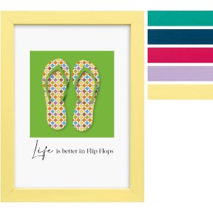 Cornice per foto Goldbuch Lunaro in legno con profilo piatto 10x15, 13x18, 15x20 cm verde, indigo, rosa, viola, giallo con vetro